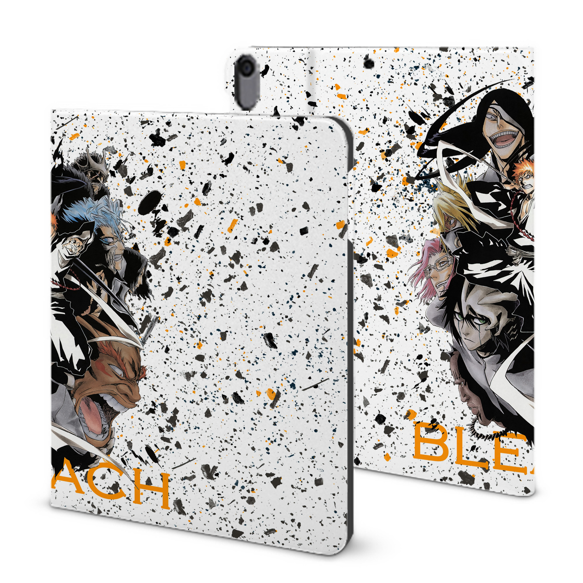 （画像用） ブリーチ BLEACH IPad ケース ブック型 PUレザー TPU 耐衝撃 軽量 薄型 ペン収納なし 全面保護 IPad 各モデル対応